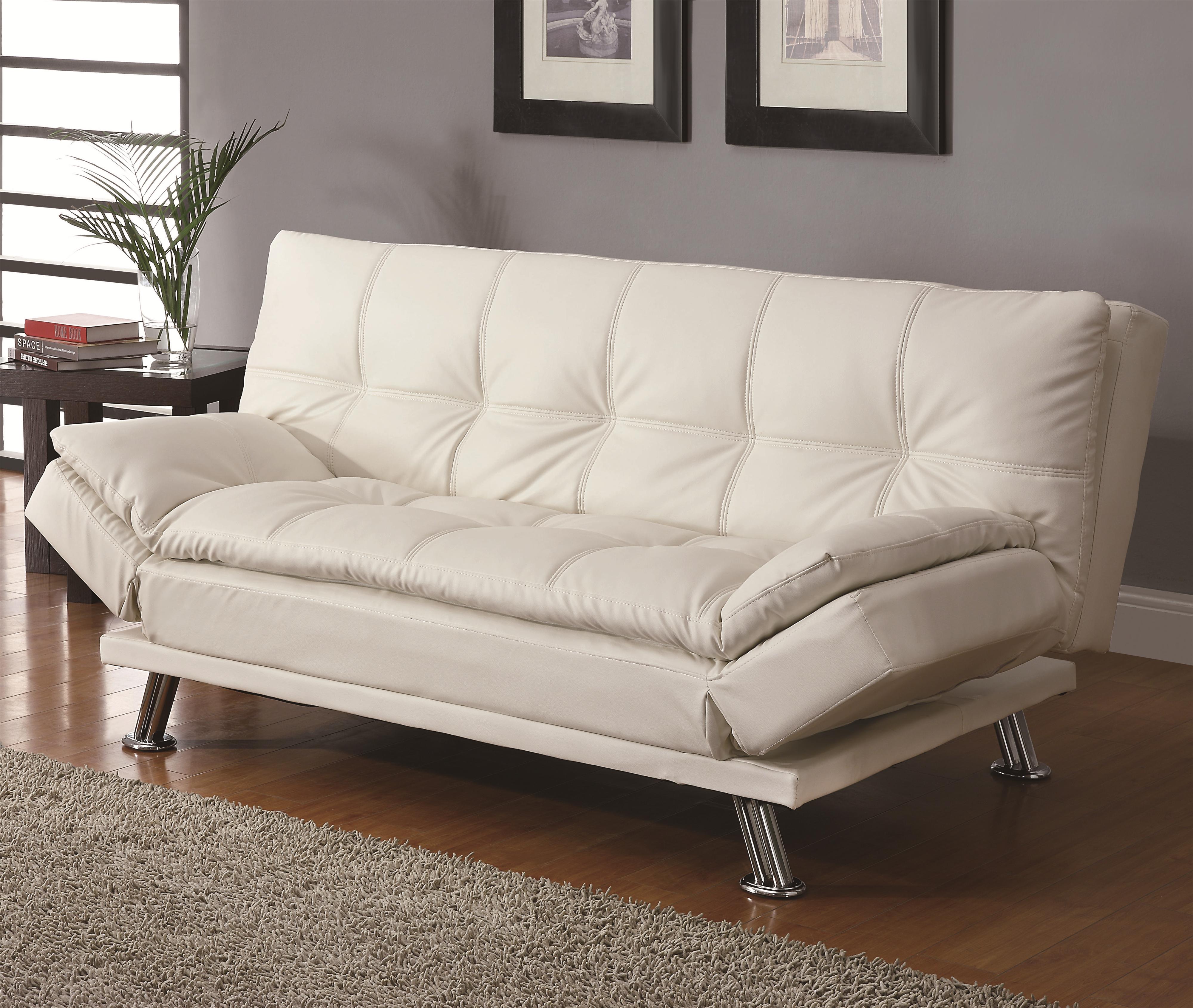 White shop futon couch